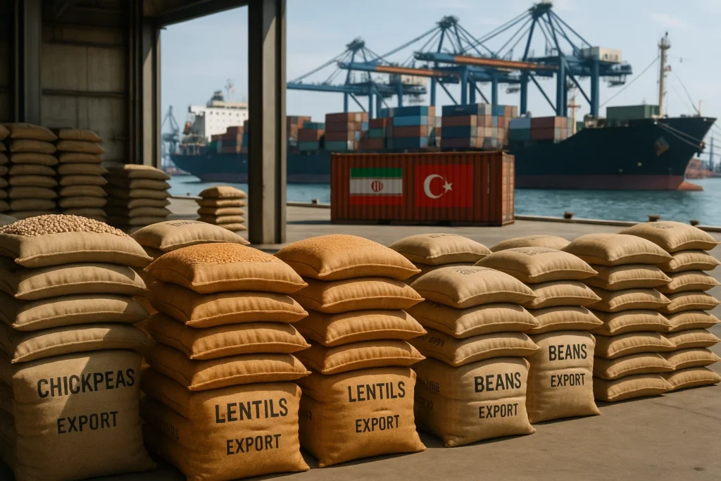 صادرات حبوبات به ترکیه