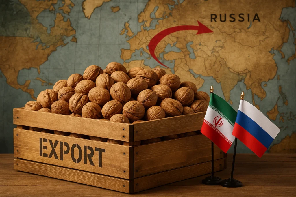 صادرات گردو به روسیه