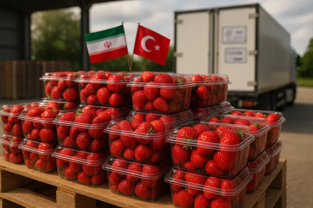 صادرات توت فرنگی به ترکیه
