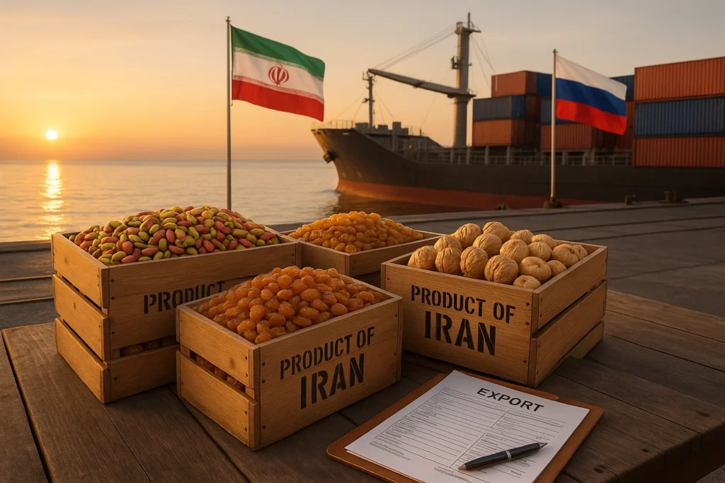 صادرات خشکبار به روسیه