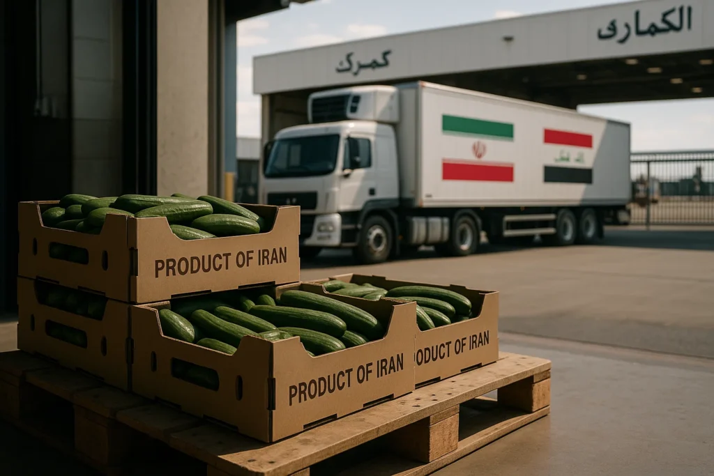 صادرات خیار به عراق