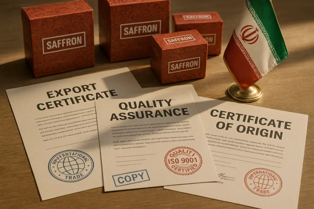 مجوزهای لازم برای صادرات زعفران به اسپانیا