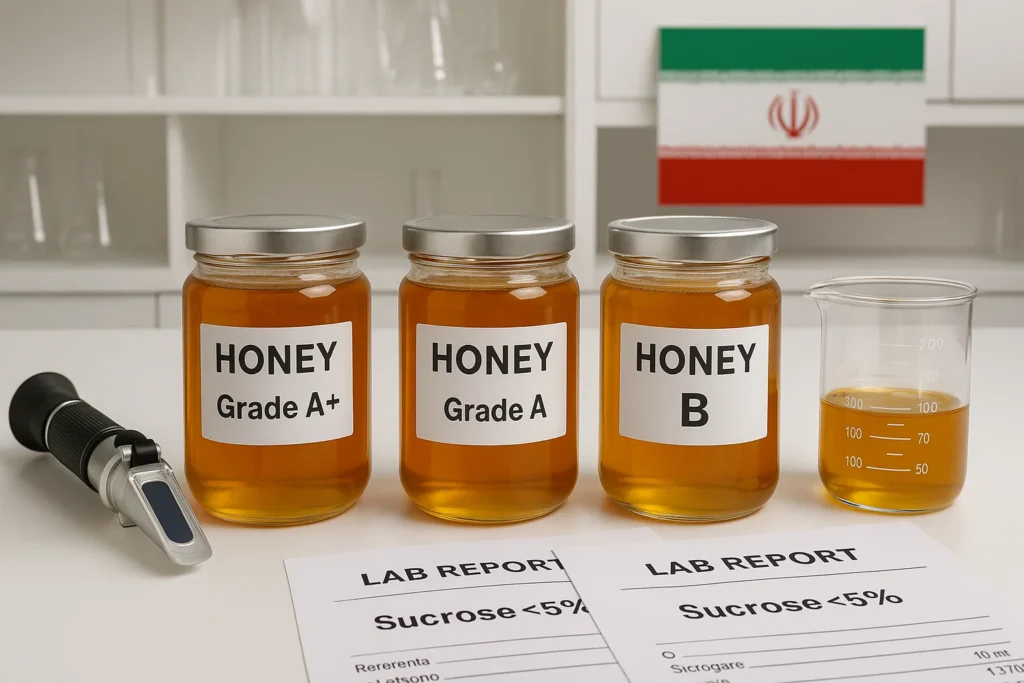 گریدبندی و کیفیت عسل صادراتی به عمان