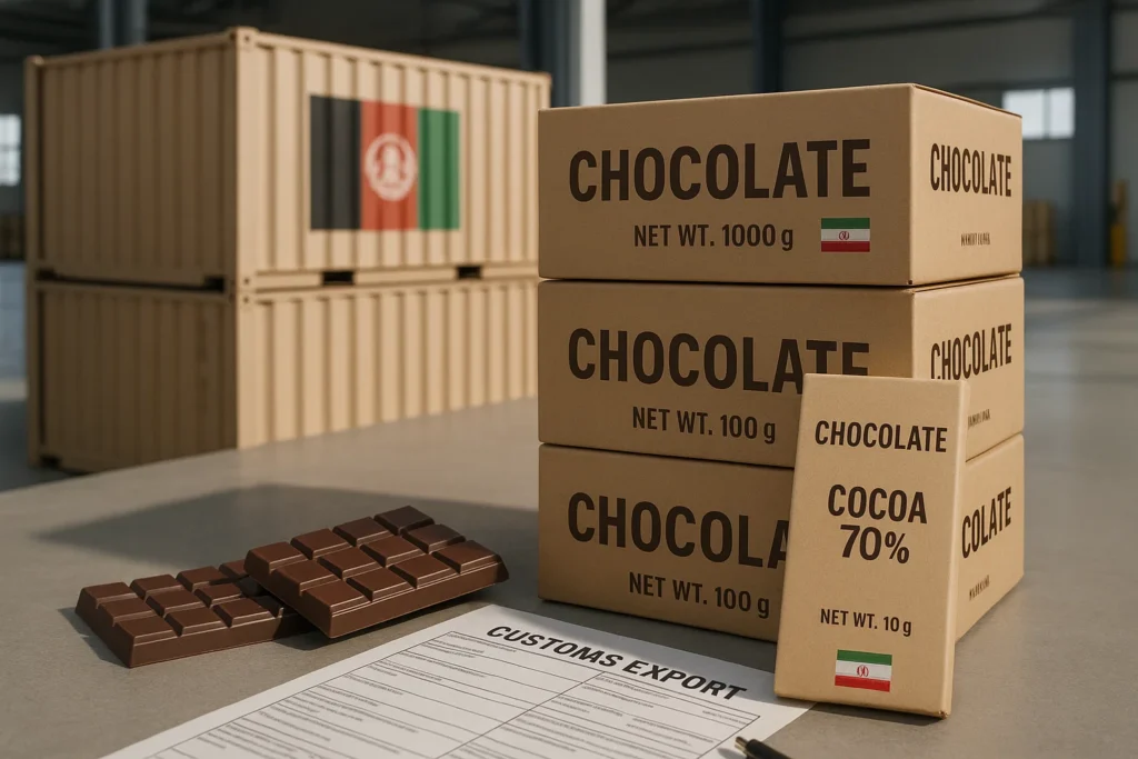 صادرات شکلات به افغانستان