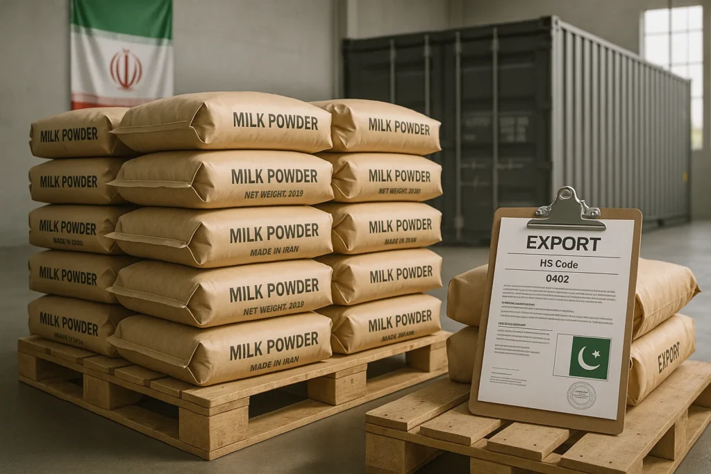 صادرات شیر خشک به پاکستان