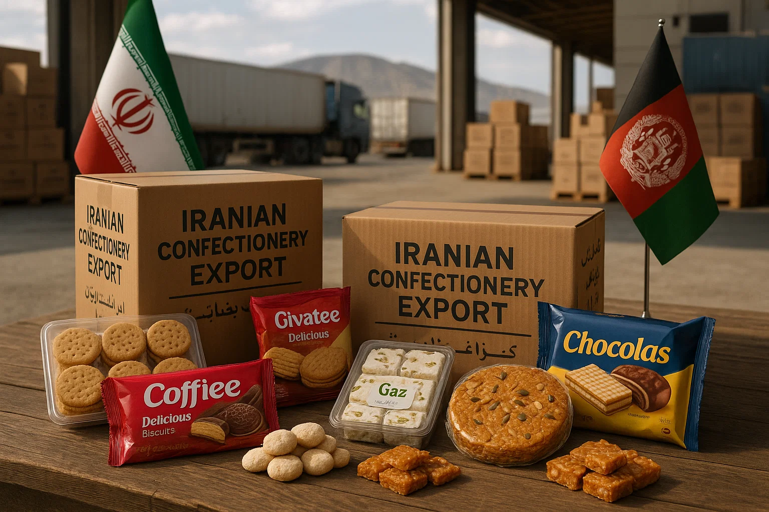 صادرات شیرینی به افغانستان