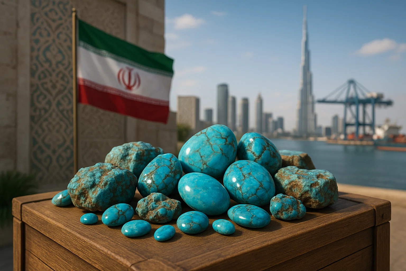 صادرات فیروزه به دبی